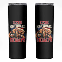 1776 National Champs Funny Founding Fathers Selfie Graphic Skinny Tumbler George Washington and Ben Franklin Cool Sunglasses Patriotic