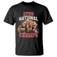 1776 National Champs Funny Founding Fathers Selfie Graphic T Shirt George Washington and Ben Franklin Cool Sunglasses Patriotic