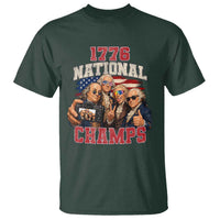 1776 National Champs Funny Founding Fathers Selfie Graphic T Shirt George Washington and Ben Franklin Cool Sunglasses Patriotic