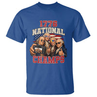 1776 National Champs Funny Founding Fathers Selfie Graphic T Shirt George Washington and Ben Franklin Cool Sunglasses Patriotic