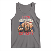 1776 National Champs Funny Founding Fathers Selfie Graphic Tank Top George Washington and Ben Franklin Cool Sunglasses Patriotic