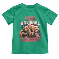 1776 National Champs Funny Founding Fathers Selfie Graphic Toddler T Shirt George Washington and Ben Franklin Cool Sunglasses Patriotic
