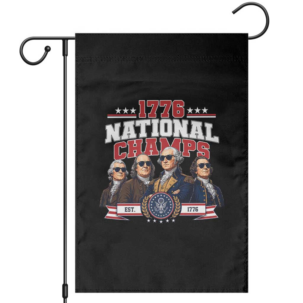 1776 National Champs Est 1776 Vintage Seal Garden Flag Funny Cool Sunglasses Presidents and Founding Fathers Sports Style Patriotic
