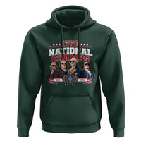 1776 National Champs Est 1776 Vintage Seal Hoodie Funny Cool Sunglasses Presidents and Founding Fathers Sports Style Patriotic