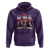 1776 National Champs Est 1776 Vintage Seal Hoodie Funny Cool Sunglasses Presidents and Founding Fathers Sports Style Patriotic