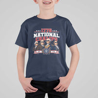1776 National Champs Est 1776 Vintage Seal T Shirt For Kid Funny Cool Sunglasses Presidents and Founding Fathers Sports Style Patriotic