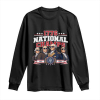 1776 National Champs Est 1776 Vintage Seal Long Sleeve Shirt Funny Cool Sunglasses Presidents and Founding Fathers Sports Style Patriotic