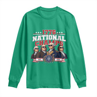 1776 National Champs Est 1776 Vintage Seal Long Sleeve Shirt Funny Cool Sunglasses Presidents and Founding Fathers Sports Style Patriotic