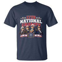 1776 National Champs Est 1776 Vintage Seal T Shirt Funny Cool Sunglasses Presidents and Founding Fathers Sports Style Patriotic