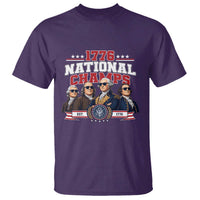 1776 National Champs Est 1776 Vintage Seal T Shirt Funny Cool Sunglasses Presidents and Founding Fathers Sports Style Patriotic
