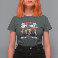 1776 National Champs Est 1776 Vintage Seal T Shirt For Women Funny Cool Sunglasses Presidents and Founding Fathers Sports Style Patriotic