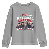 1776 National Champs Est 1776 Vintage Seal Youth Sweatshirt Funny Cool Sunglasses Presidents and Founding Fathers Sports Style Patriotic