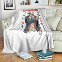 Shake Funny George Washington Patriotic Graphic Matching Throw Blanket Vintage Founding Father Distressed Stars and Lightning Bolts Dynamic Duo