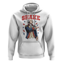 Shake Funny George Washington Patriotic Graphic Matching Hoodie Vintage Founding Father Distressed Stars and Lightning Bolts Dynamic Duo