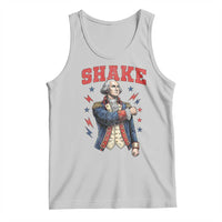 Shake Funny George Washington Patriotic Graphic Matching Tank Top Vintage Founding Father Distressed Stars and Lightning Bolts Dynamic Duo