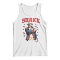 Shake Funny George Washington Patriotic Graphic Matching Tank Top Vintage Founding Father Distressed Stars and Lightning Bolts Dynamic Duo