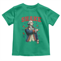 Shake Funny George Washington Patriotic Graphic Matching Toddler T Shirt Vintage Founding Father Distressed Stars and Lightning Bolts Dynamic Duo
