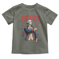 Shake Funny George Washington Patriotic Graphic Matching Toddler T Shirt Vintage Founding Father Distressed Stars and Lightning Bolts Dynamic Duo
