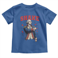 Shake Funny George Washington Patriotic Graphic Matching Toddler T Shirt Vintage Founding Father Distressed Stars and Lightning Bolts Dynamic Duo