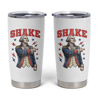 Shake Funny George Washington Patriotic Graphic Matching Tumbler Cup Vintage Founding Father Distressed Stars and Lightning Bolts Dynamic Duo