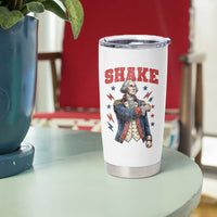 Shake Funny George Washington Patriotic Graphic Matching Tumbler Cup Vintage Founding Father Distressed Stars and Lightning Bolts Dynamic Duo