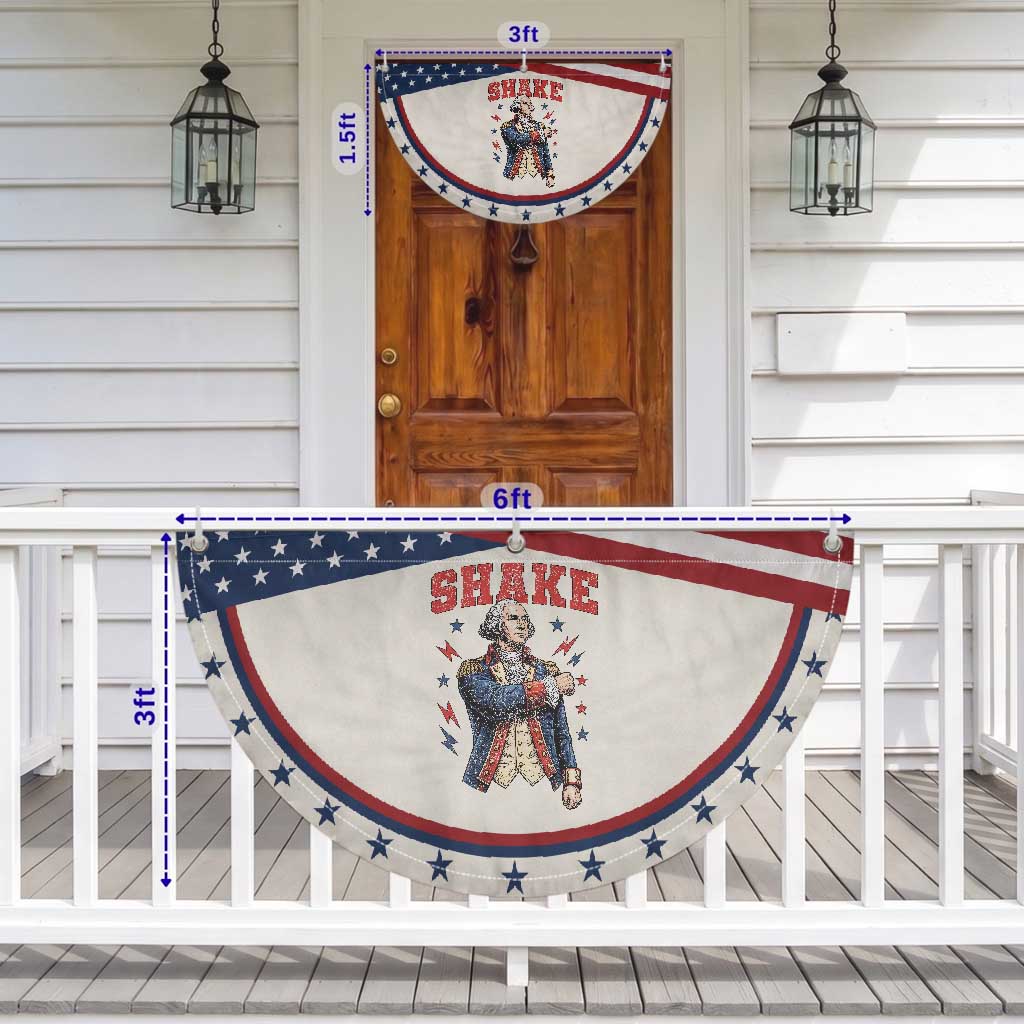 Shake Funny George Washington Graphic Matching Patriotic Fan Flag Vintage Founding Father Distressed Stars and Lightning Bolts Dynamic Duo