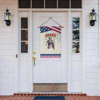 Shake Funny George Washington Graphic Matching Patriotic Garden Flag Vintage Founding Father Distressed Stars and Lightning Bolts Dynamic Duo