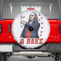 And Bake Funny Benjamin Franklin Patriotic Graphic Matching Spare Tire Cover Vintage Founding Father Distressed Stars and Lightning Bolts Dynamic Duo