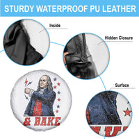 And Bake Funny Benjamin Franklin Patriotic Graphic Matching Spare Tire Cover Vintage Founding Father Distressed Stars and Lightning Bolts Dynamic Duo