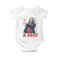 And Bake Funny Benjamin Franklin Patriotic Graphic Matching Baby Onesie Vintage Founding Father Distressed Stars and Lightning Bolts Dynamic Duo