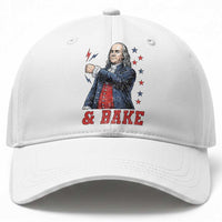 And Bake Funny Benjamin Franklin Patriotic Graphic Matching Baseball Cap Vintage Founding Father Distressed Stars and Lightning Bolts Dynamic Duo