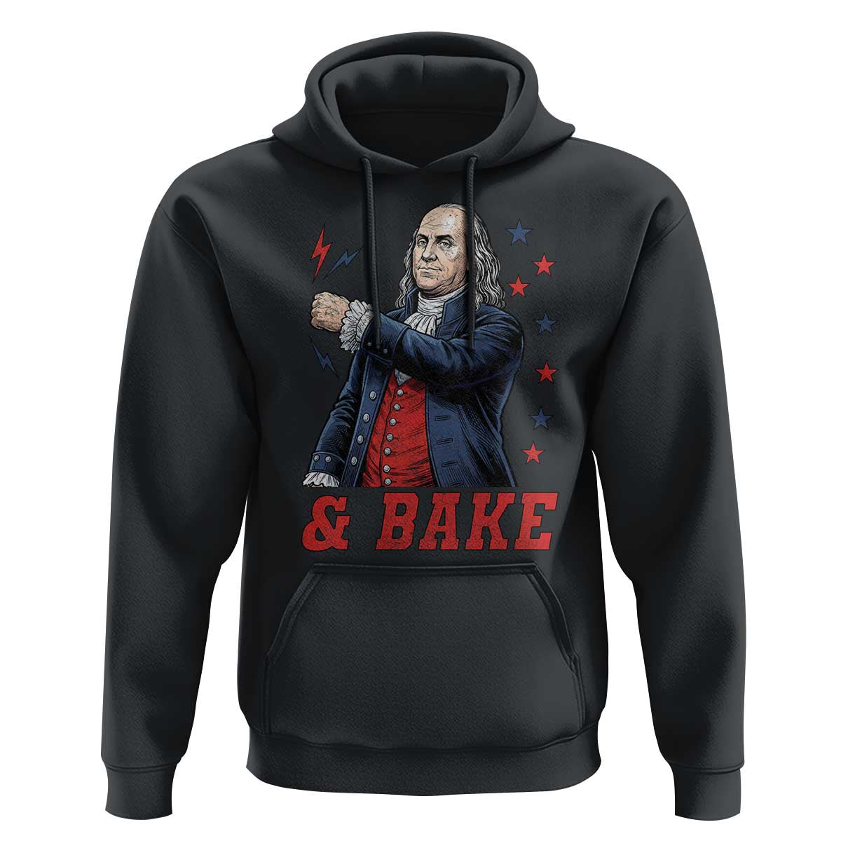 And Bake Funny Benjamin Franklin Patriotic Graphic Matching Hoodie Vintage Founding Father Distressed Stars and Lightning Bolts Dynamic Duo
