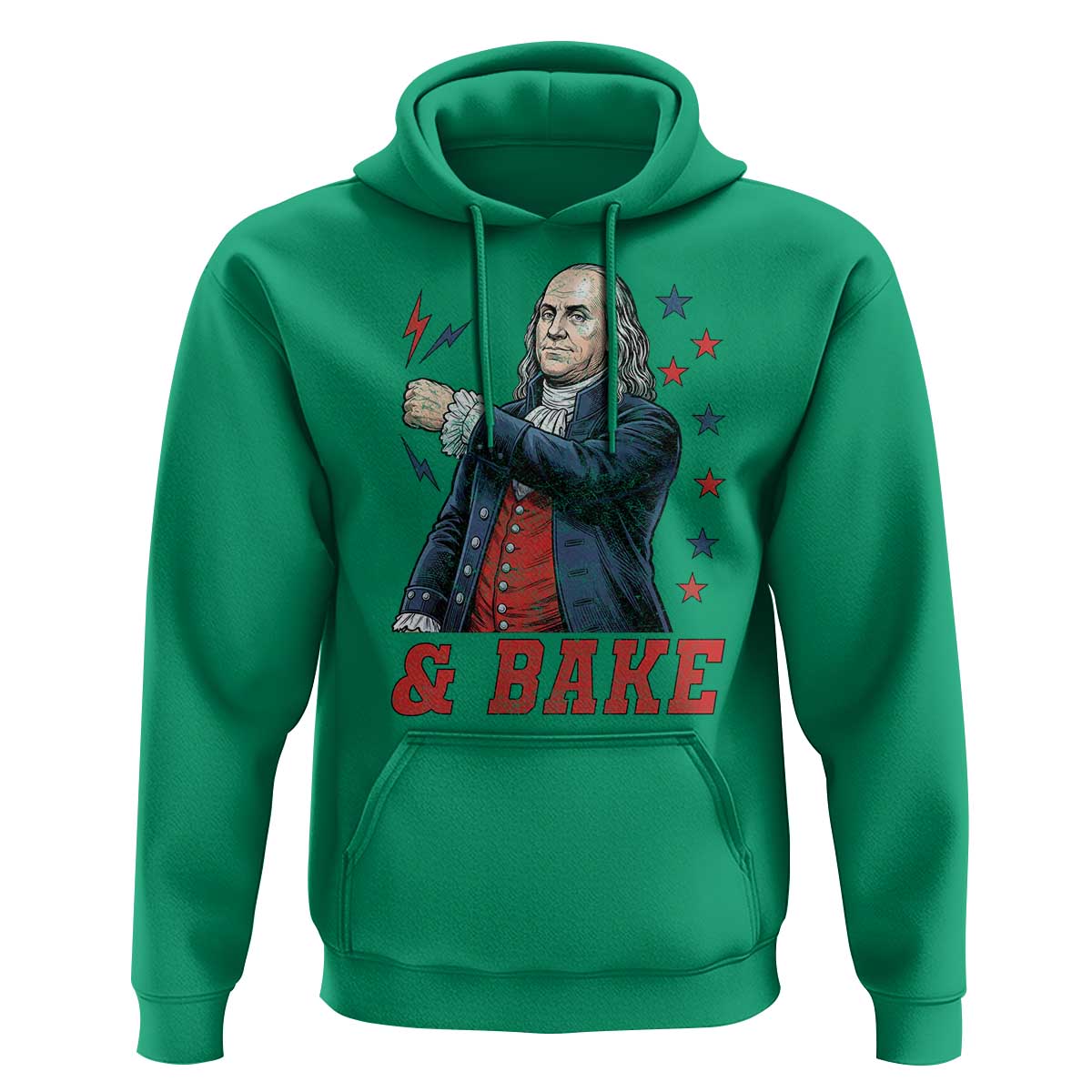 And Bake Funny Benjamin Franklin Patriotic Graphic Matching Hoodie Vintage Founding Father Distressed Stars and Lightning Bolts Dynamic Duo