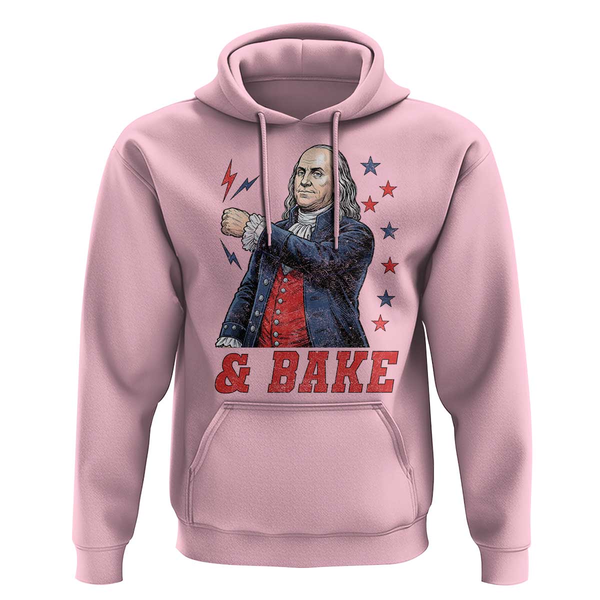 And Bake Funny Benjamin Franklin Patriotic Graphic Matching Hoodie Vintage Founding Father Distressed Stars and Lightning Bolts Dynamic Duo
