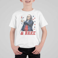 And Bake Funny Benjamin Franklin Patriotic Graphic Matching T Shirt For Kid Vintage Founding Father Distressed Stars and Lightning Bolts Dynamic Duo