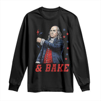 And Bake Funny Benjamin Franklin Patriotic Graphic Matching Long Sleeve Shirt Vintage Founding Father Distressed Stars and Lightning Bolts Dynamic Duo