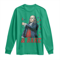 And Bake Funny Benjamin Franklin Patriotic Graphic Matching Long Sleeve Shirt Vintage Founding Father Distressed Stars and Lightning Bolts Dynamic Duo