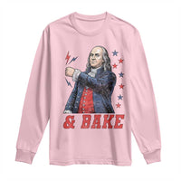 And Bake Funny Benjamin Franklin Patriotic Graphic Matching Long Sleeve Shirt Vintage Founding Father Distressed Stars and Lightning Bolts Dynamic Duo
