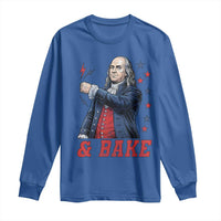 And Bake Funny Benjamin Franklin Patriotic Graphic Matching Long Sleeve Shirt Vintage Founding Father Distressed Stars and Lightning Bolts Dynamic Duo