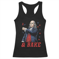 And Bake Funny Benjamin Franklin Patriotic Graphic Matching Racerback Tank Top Vintage Founding Father Distressed Stars and Lightning Bolts Dynamic Duo