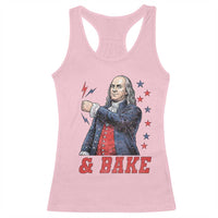 And Bake Funny Benjamin Franklin Patriotic Graphic Matching Racerback Tank Top Vintage Founding Father Distressed Stars and Lightning Bolts Dynamic Duo