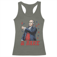 And Bake Funny Benjamin Franklin Patriotic Graphic Matching Racerback Tank Top Vintage Founding Father Distressed Stars and Lightning Bolts Dynamic Duo