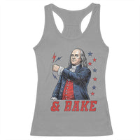 And Bake Funny Benjamin Franklin Patriotic Graphic Matching Racerback Tank Top Vintage Founding Father Distressed Stars and Lightning Bolts Dynamic Duo