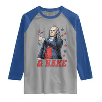 And Bake Funny Benjamin Franklin Patriotic Graphic Matching Raglan Shirt Vintage Founding Father Distressed Stars and Lightning Bolts Dynamic Duo