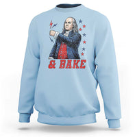 And Bake Funny Benjamin Franklin Patriotic Graphic Matching Sweatshirt Vintage Founding Father Distressed Stars and Lightning Bolts Dynamic Duo