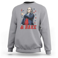 And Bake Funny Benjamin Franklin Patriotic Graphic Matching Sweatshirt Vintage Founding Father Distressed Stars and Lightning Bolts Dynamic Duo