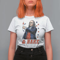 And Bake Funny Benjamin Franklin Patriotic Graphic Matching T Shirt For Women Vintage Founding Father Distressed Stars and Lightning Bolts Dynamic Duo