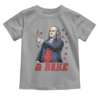 And Bake Funny Benjamin Franklin Patriotic Graphic Matching Toddler T Shirt Vintage Founding Father Distressed Stars and Lightning Bolts Dynamic Duo