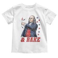 And Bake Funny Benjamin Franklin Patriotic Graphic Matching Toddler T Shirt Vintage Founding Father Distressed Stars and Lightning Bolts Dynamic Duo