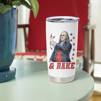 And Bake Funny Benjamin Franklin Patriotic Graphic Matching Tumbler Cup Vintage Founding Father Distressed Stars and Lightning Bolts Dynamic Duo